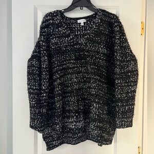 Calvin Klein Black Textured Knit Sweater | Women’s XL